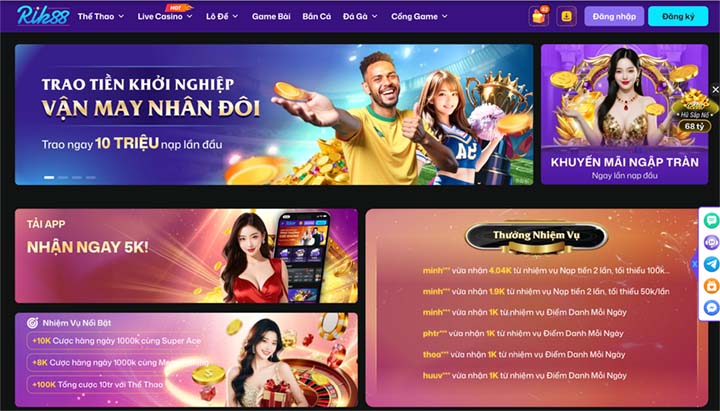 Ưu điểm nhà cái uy tín Rik88